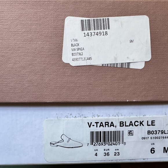 Via Spiga Tara Leather Mules - Black, Size 6 - Picture 8 of 8